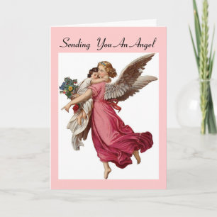 Tarjeta de saludo con Angel Poem