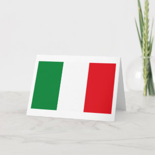 Tarjeta de saludo con bandera italiana