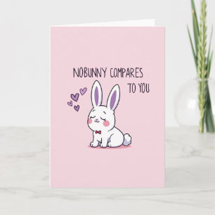 Tarjeta de saludo con broma de amor de conejito