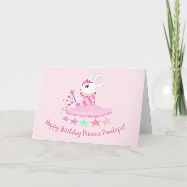 Tarjeta de saludo con diseño Princesa del ratón (Anverso)