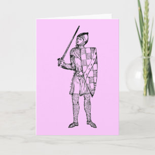 Tarjeta de saludo con disfraces isabelinos