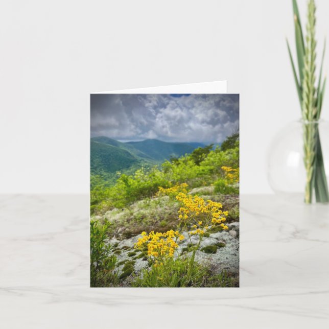 Tarjeta de saludo con escena de montaña (Anverso)