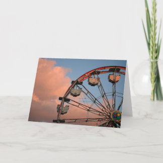 Tarjeta de saludo con foto de la rueda de los cohe