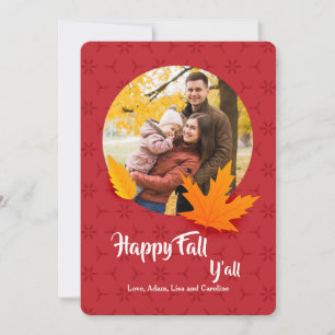 Tarjeta de saludo con foto de otoño