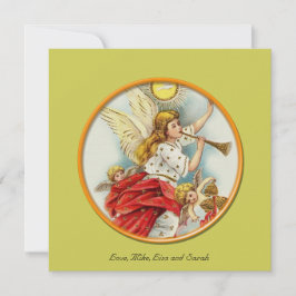 Tarjeta de saludo con fotos amarillas de los navid