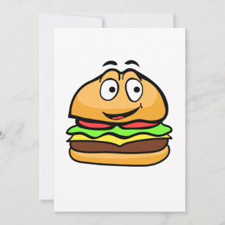 Tarjeta de saludo con hamburguesa personalizado