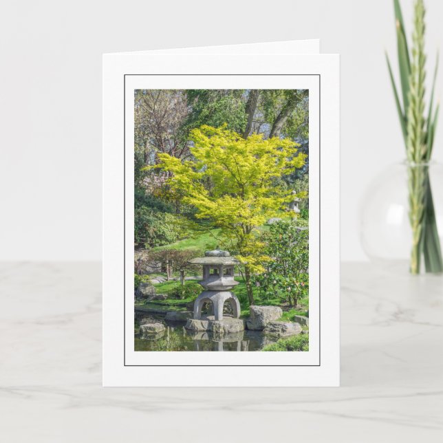 Tarjeta de saludo con linterna japonesa (Anverso)