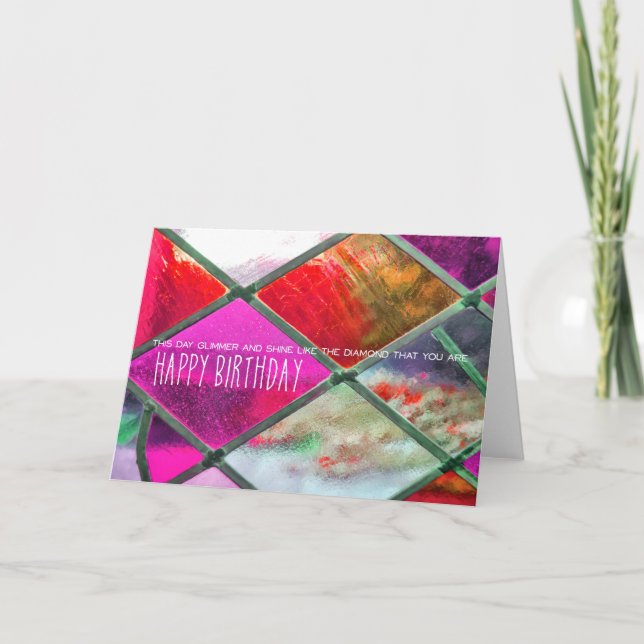 Tarjeta de saludo con PANTALLA DIAMOND (Anverso)