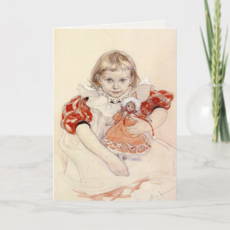 Tarjeta De Saludo Con Pintura Carl Larsson
