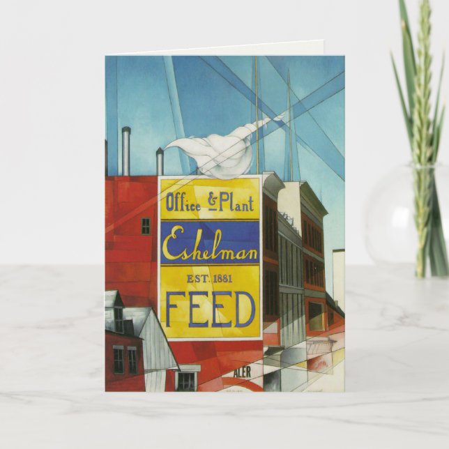 Tarjeta De Saludo Con Pintura De Charles Demuth (Anverso)