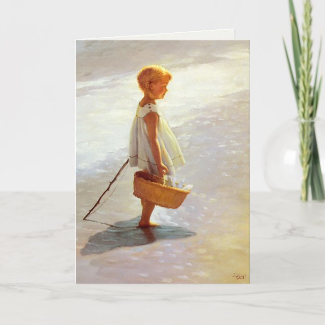 Tarjeta De Saludo Con Pintura De I. Davidi (Anverso)