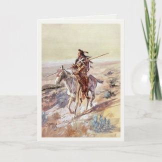 Tarjeta De Saludo Con Pintura De Nativo Americano