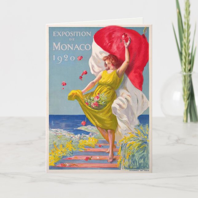 Tarjeta De Saludo Con Poster De Anuncios Vintage (Anverso)