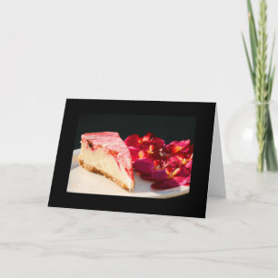 Tarjeta de saludo con queso y orquídeas de fresa