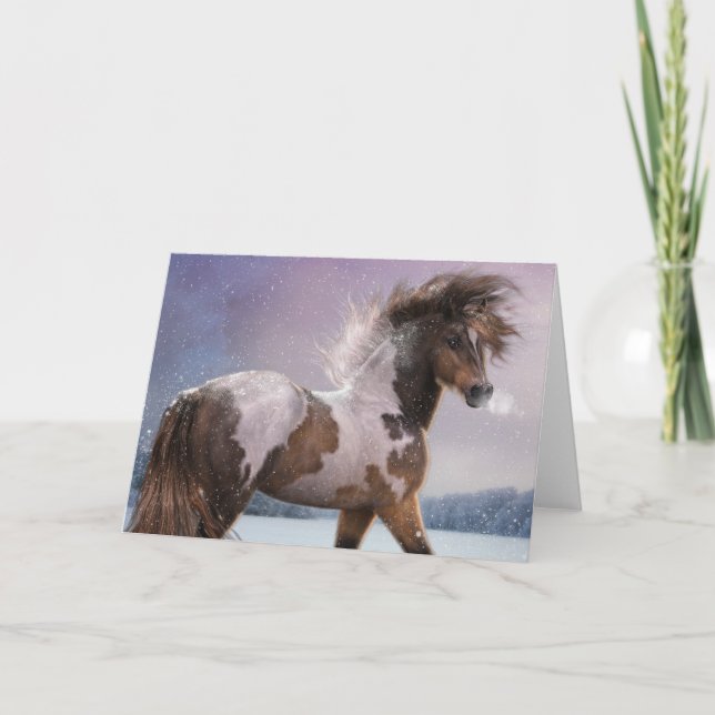 Tarjeta de saludo "Corazón de Invierno" (Anverso)