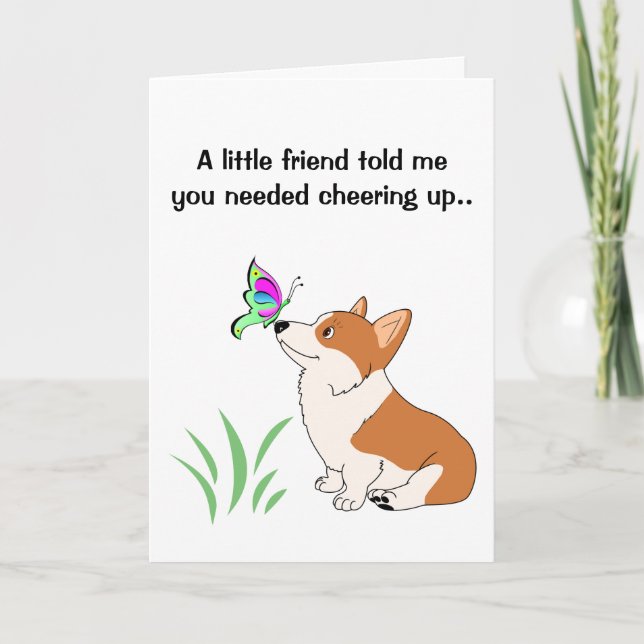 Tarjeta de saludo Corgi Welsh (Anverso)