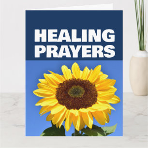 TARJETA DE SALUDO CRISTIANA DE GIRASOL PARA RECUPE