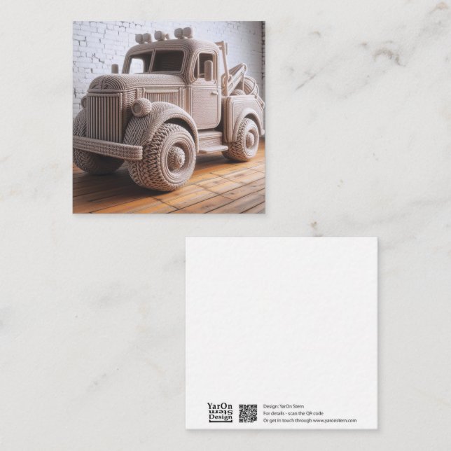 Tarjeta de saludo Crochet Tow Truck (Anverso / Reverso)