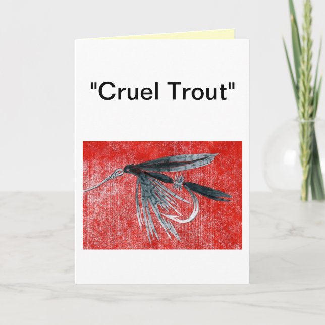 Tarjeta de saludo "Cruel Trout" "Black Gnat" (Anverso)