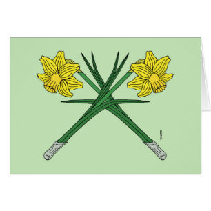 Tarjeta de saludo cruzada Daffodils