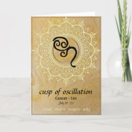 Tarjeta de saludo Cusp de Cancer-Leo