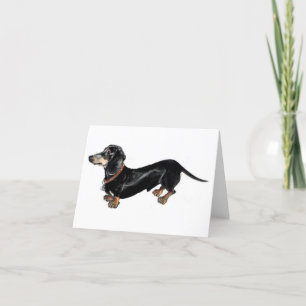 tarjeta de saludo dachshund de 'perro largo'