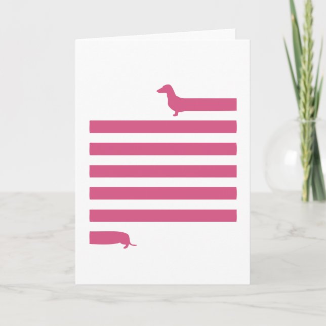 Tarjeta de saludo dachshund de punk (hot dog de in (Anverso)