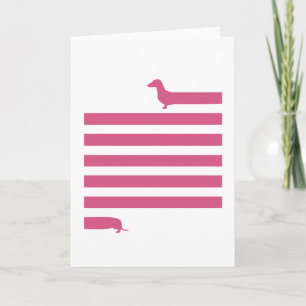Tarjeta de saludo dachshund de punk (hot dog de in