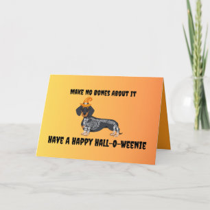 Tarjeta de saludo Dachshund Halloween