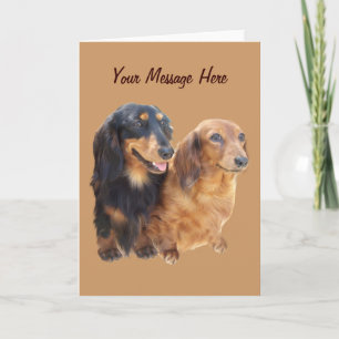 Tarjeta de saludo Dachshund Sweeties