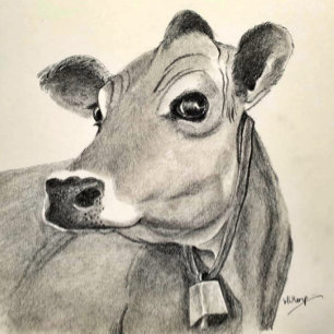 Tarjeta de saludo Daisy Cow