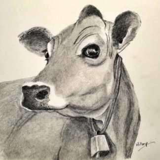 Tarjeta de saludo Daisy Cow