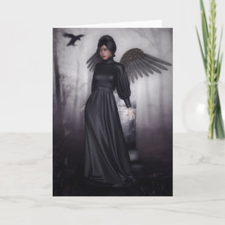 Tarjeta de saludo Dark Fallen Angel Halloween