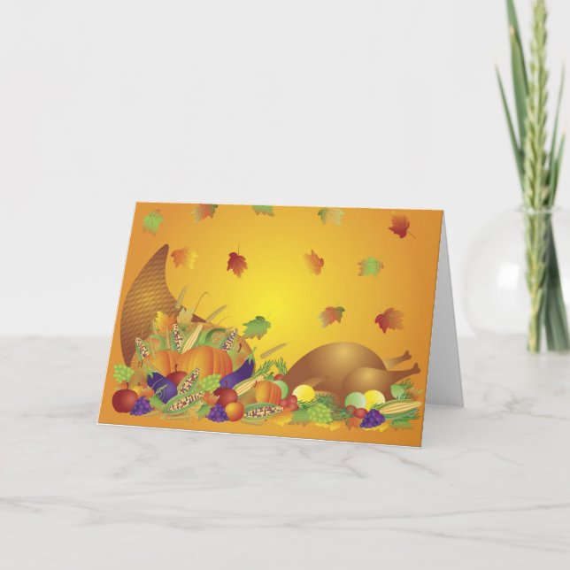 Tarjeta de saludo de Acción de Gracias (Anverso)