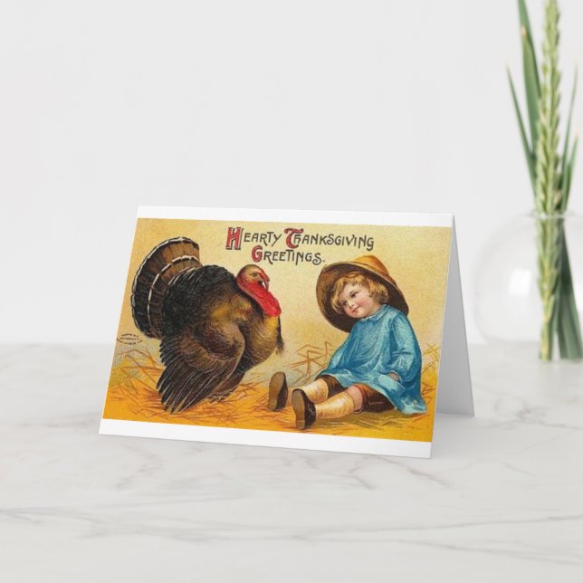 Tarjeta de saludo de Acción de Gracias de Victoria (Anverso)