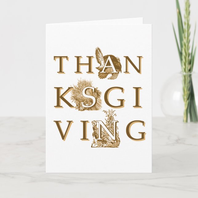 Tarjeta de saludo de Acción de Gracias de Victoria (Anverso)