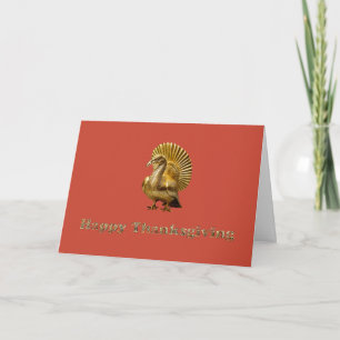 Tarjeta de saludo de Acción de Gracias Golden Turk