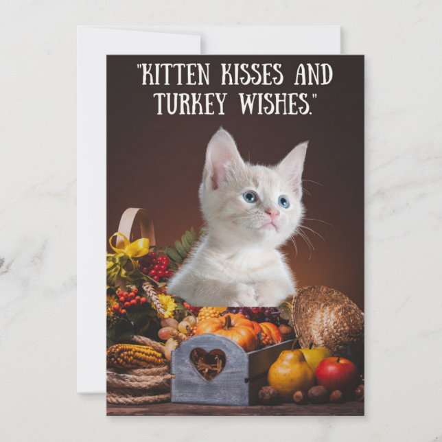 Tarjeta de saludo de Acción de Gracias, perro (Anverso)