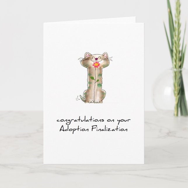 tarjeta de saludo de adopción (Anverso)