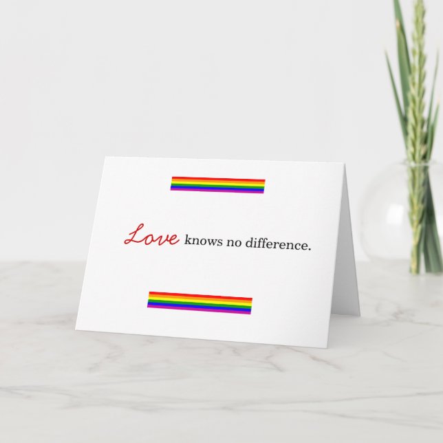 tarjeta de saludo de adopción para lesbianas, gays (Anverso)