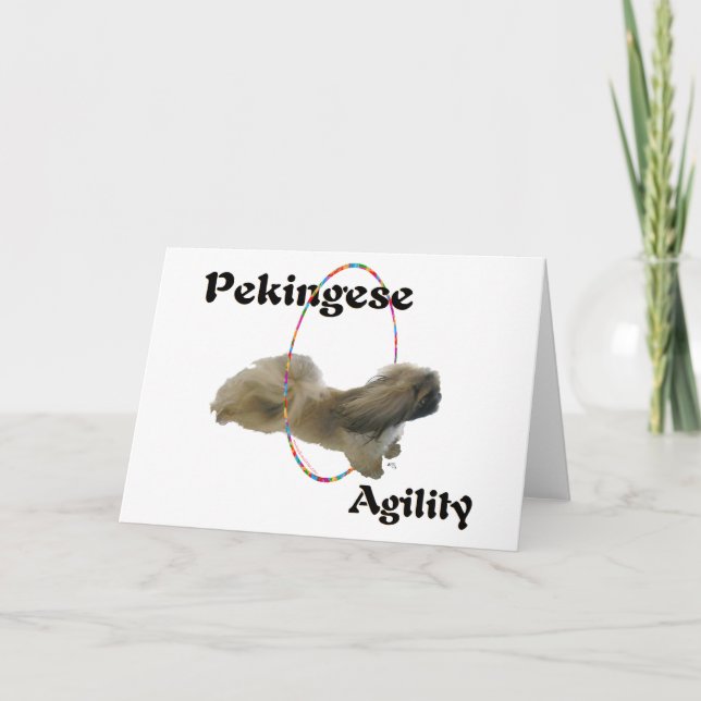 Tarjeta de saludo de Agilidad Pekingesa (Anverso)