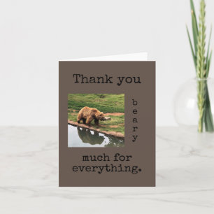 Tarjeta de saludo de agradecimiento a Beary