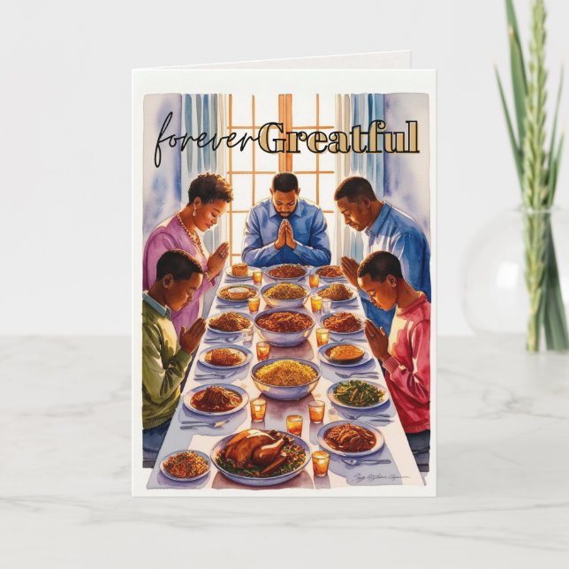 Tarjeta de saludo de agradecimiento para siempre (Anverso)