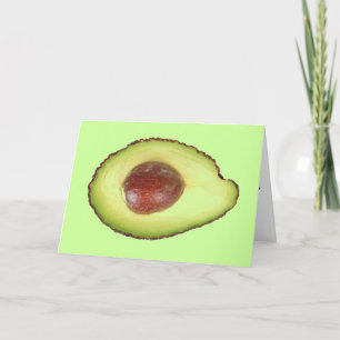 Tarjeta de saludo de aguacate