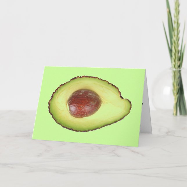 Tarjeta de saludo de aguacate (Anverso)