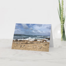 tarjeta de saludo de aloha