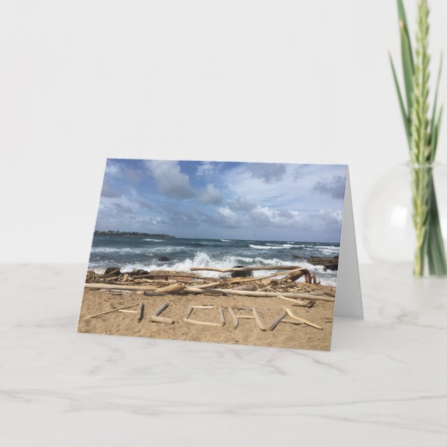 tarjeta de saludo de aloha (Anverso)