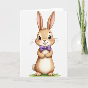 Tarjeta de saludo de amigo conejo
