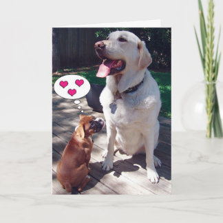 Tarjeta de saludo de amor (con perros)