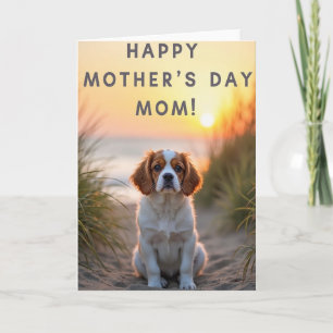 Tarjeta de saludo de amor de cachorro a rayas